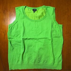 Talbots Green Sweater Vest Size 1X Petite